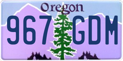 OR license plate 967GDM