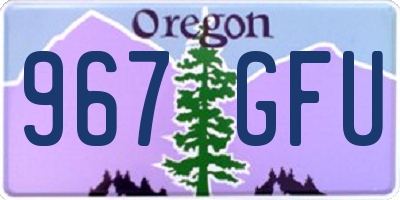 OR license plate 967GFU