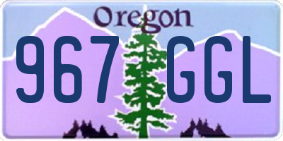OR license plate 967GGL
