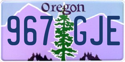 OR license plate 967GJE