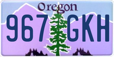 OR license plate 967GKH