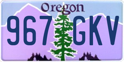 OR license plate 967GKV