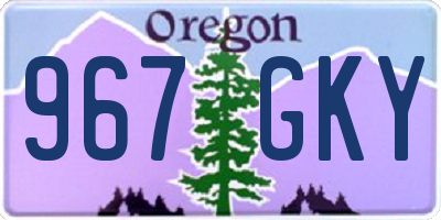 OR license plate 967GKY