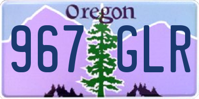 OR license plate 967GLR