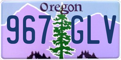 OR license plate 967GLV