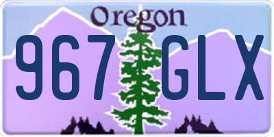 OR license plate 967GLX