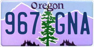 OR license plate 967GNA