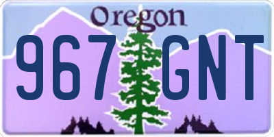 OR license plate 967GNT