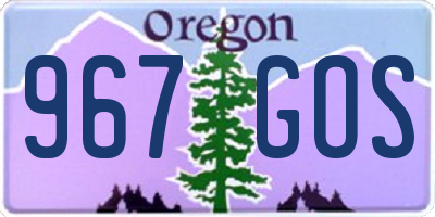 OR license plate 967GOS