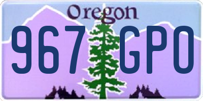 OR license plate 967GPO