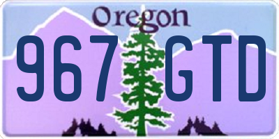 OR license plate 967GTD