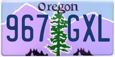 OR license plate 967GXL