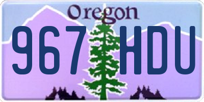 OR license plate 967HDU