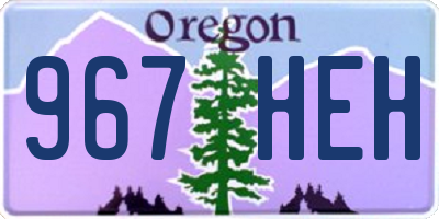 OR license plate 967HEH