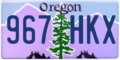 OR license plate 967HKX