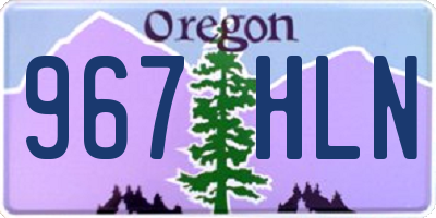 OR license plate 967HLN