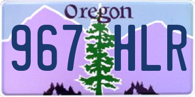 OR license plate 967HLR