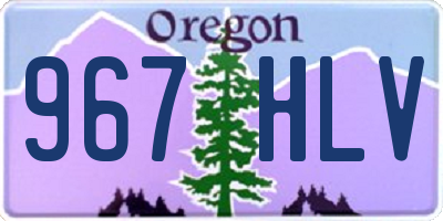 OR license plate 967HLV