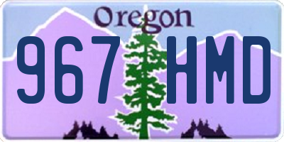 OR license plate 967HMD