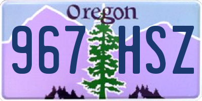 OR license plate 967HSZ