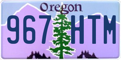 OR license plate 967HTM