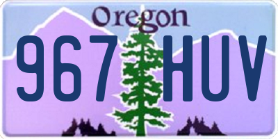 OR license plate 967HUV