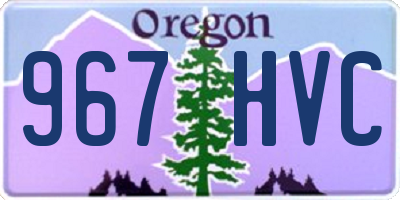OR license plate 967HVC