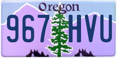 OR license plate 967HVU