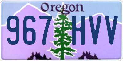 OR license plate 967HVV