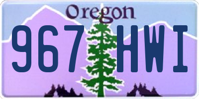 OR license plate 967HWI