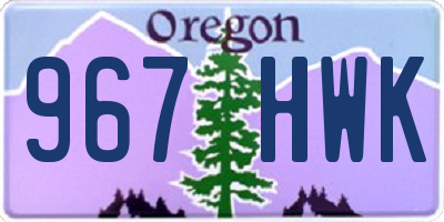 OR license plate 967HWK