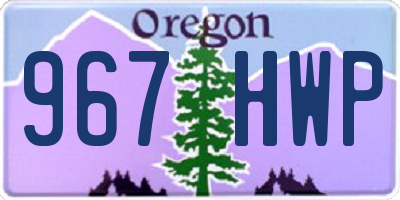 OR license plate 967HWP