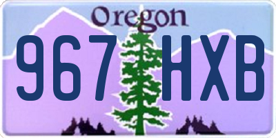 OR license plate 967HXB
