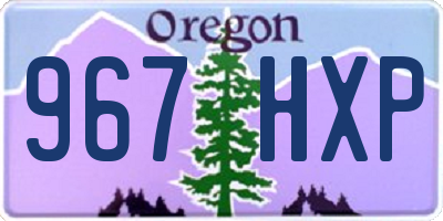 OR license plate 967HXP