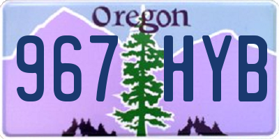 OR license plate 967HYB