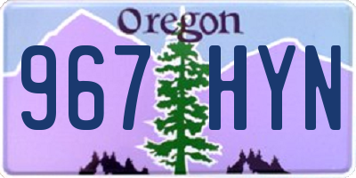 OR license plate 967HYN