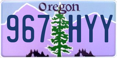 OR license plate 967HYY