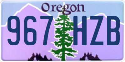 OR license plate 967HZB