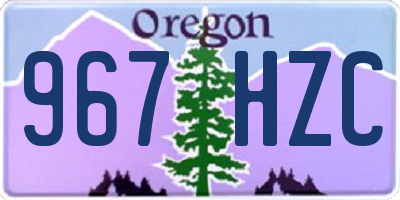 OR license plate 967HZC