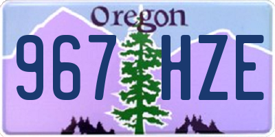 OR license plate 967HZE