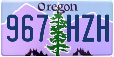 OR license plate 967HZH