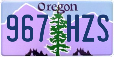 OR license plate 967HZS