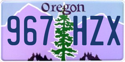OR license plate 967HZX