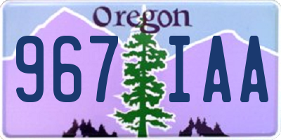 OR license plate 967IAA