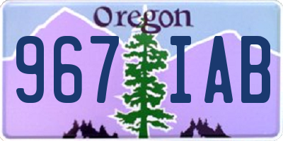 OR license plate 967IAB