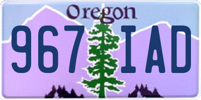 OR license plate 967IAD
