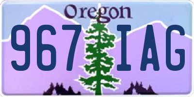 OR license plate 967IAG