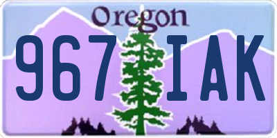 OR license plate 967IAK