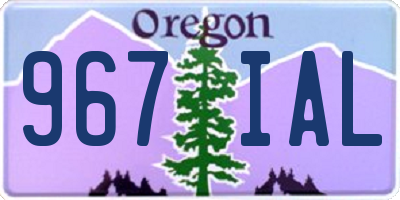 OR license plate 967IAL
