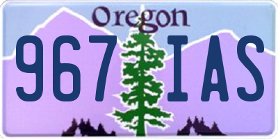 OR license plate 967IAS